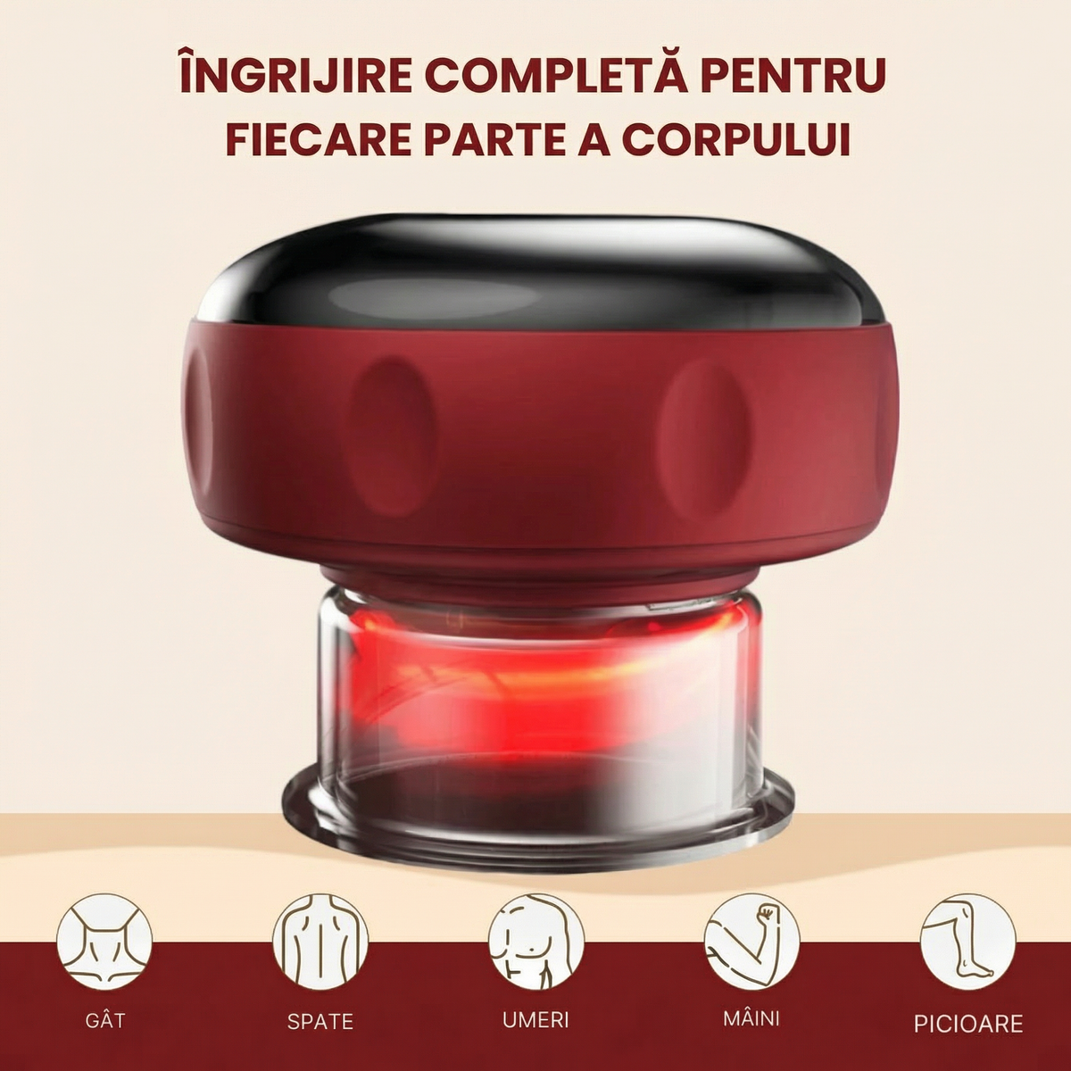 Aparat Electric cu Ventuze pentru Masaj