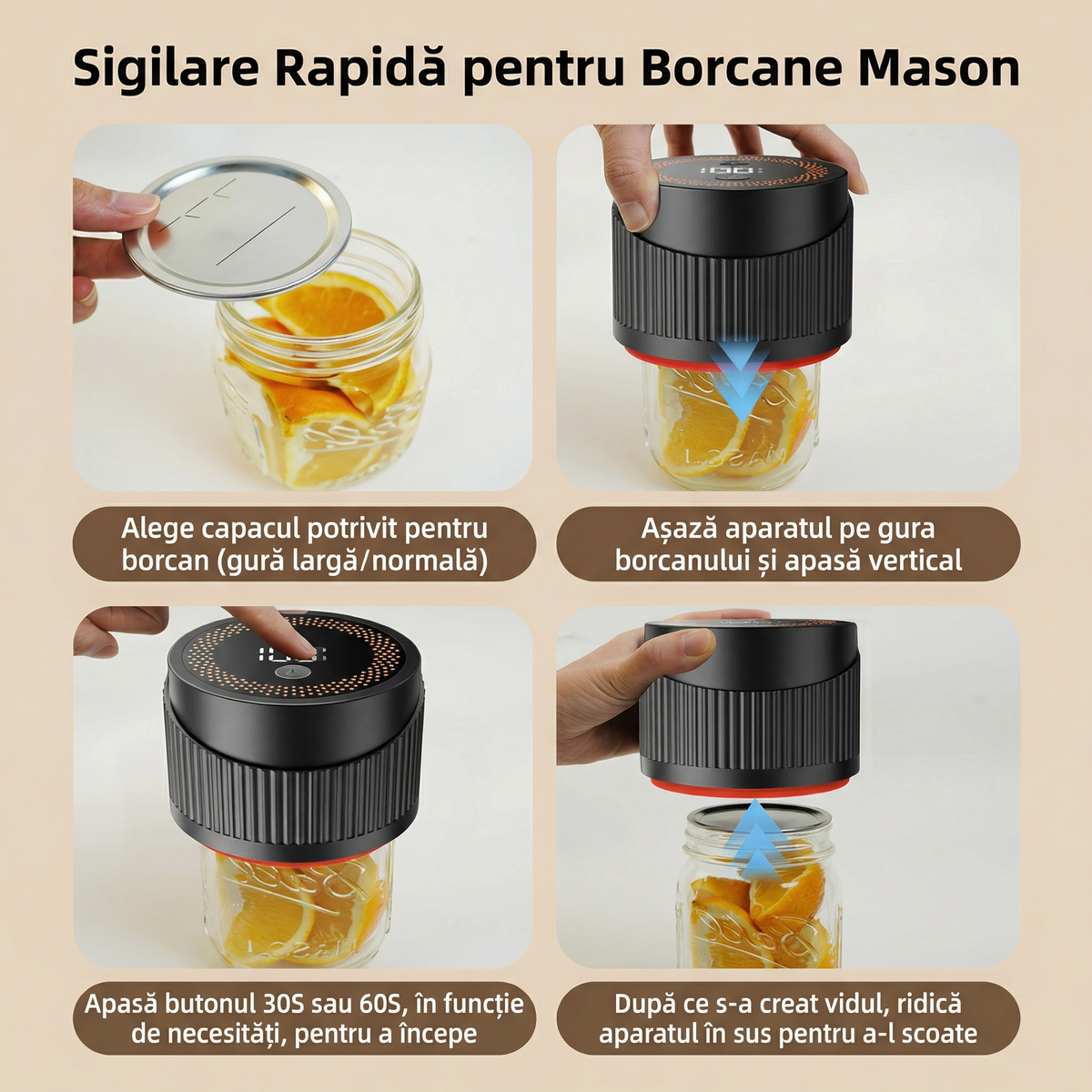 Dispozitiv electric pentru Vidare și Sigilarea Sticlelor și Borcanelor