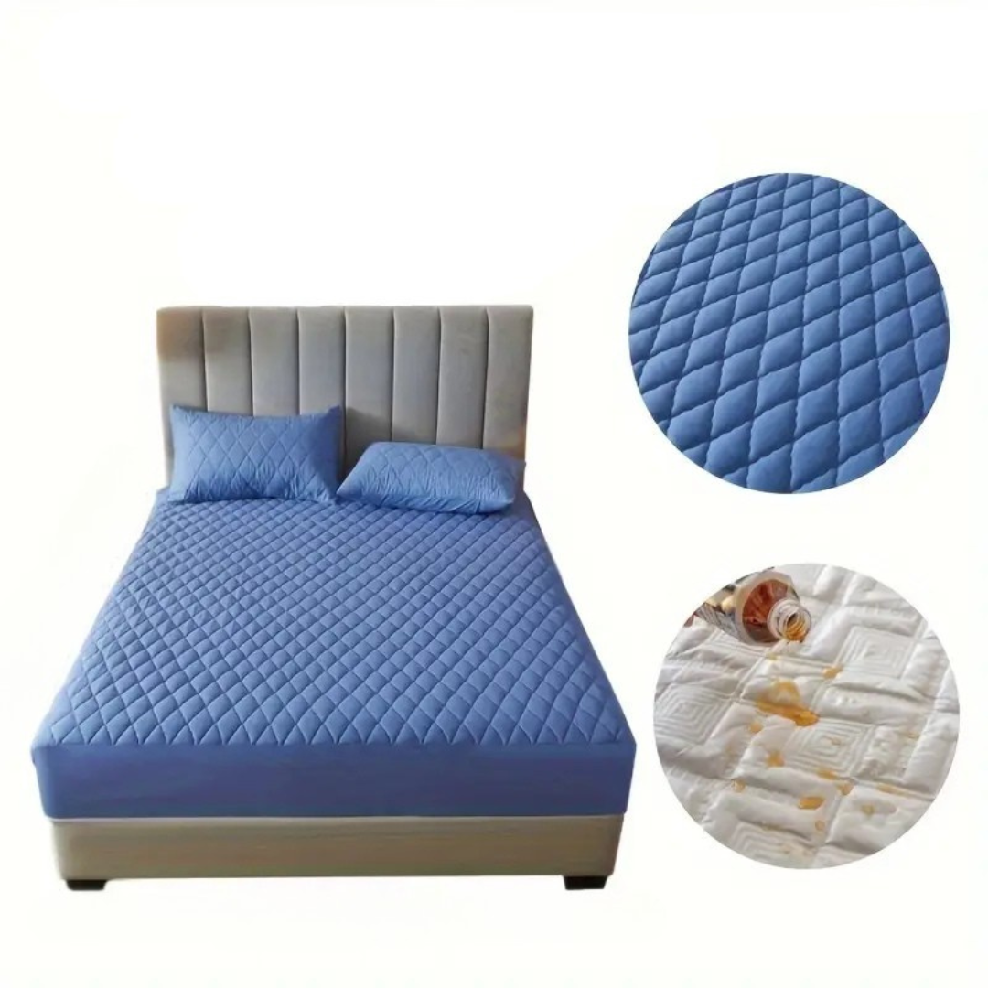 Așternut Impermeabil cu Sistem Anti-Alunecare, Albastru Deschis