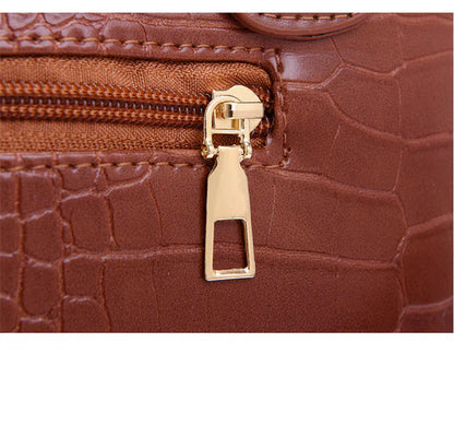 Set 6 Genti Vintage din Piele Ecologică Rosu