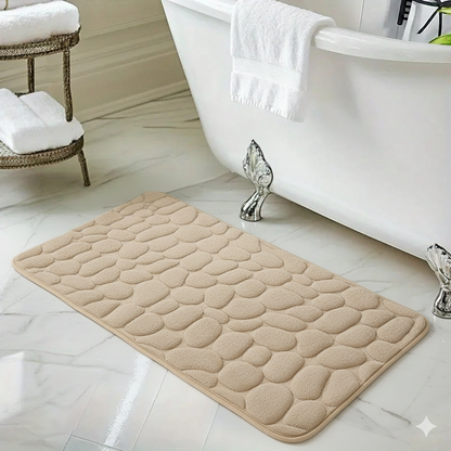 Set 4 Covorașe de Baie Antiderapante, Crem