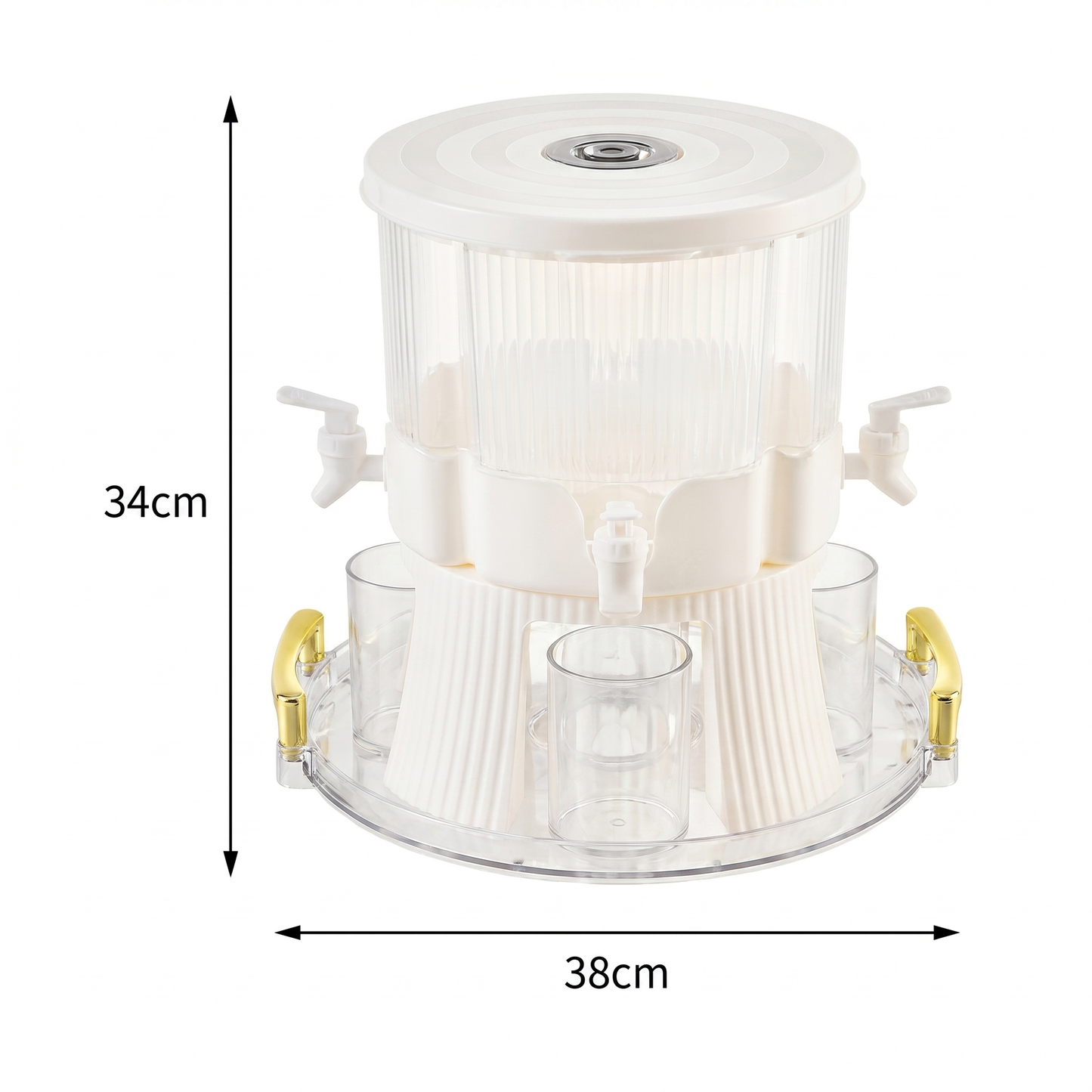 Dispenser Băuturi cu Robinet și 4 Compartimente