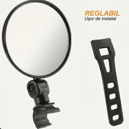 Oglinzi Retrovizoare Reglabile Rotative pentru Biciclete - Îmbunătățește Siguranța și Vizibilitatea pe Drum