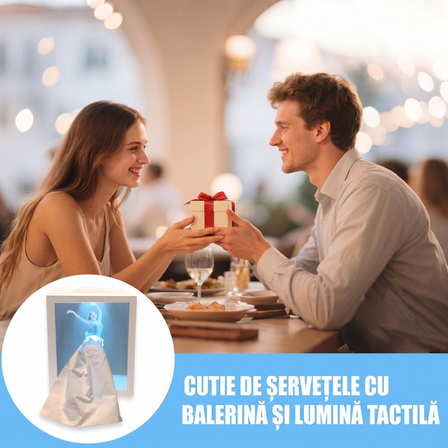 Cutie pentru Șervețele cu Lumină LED