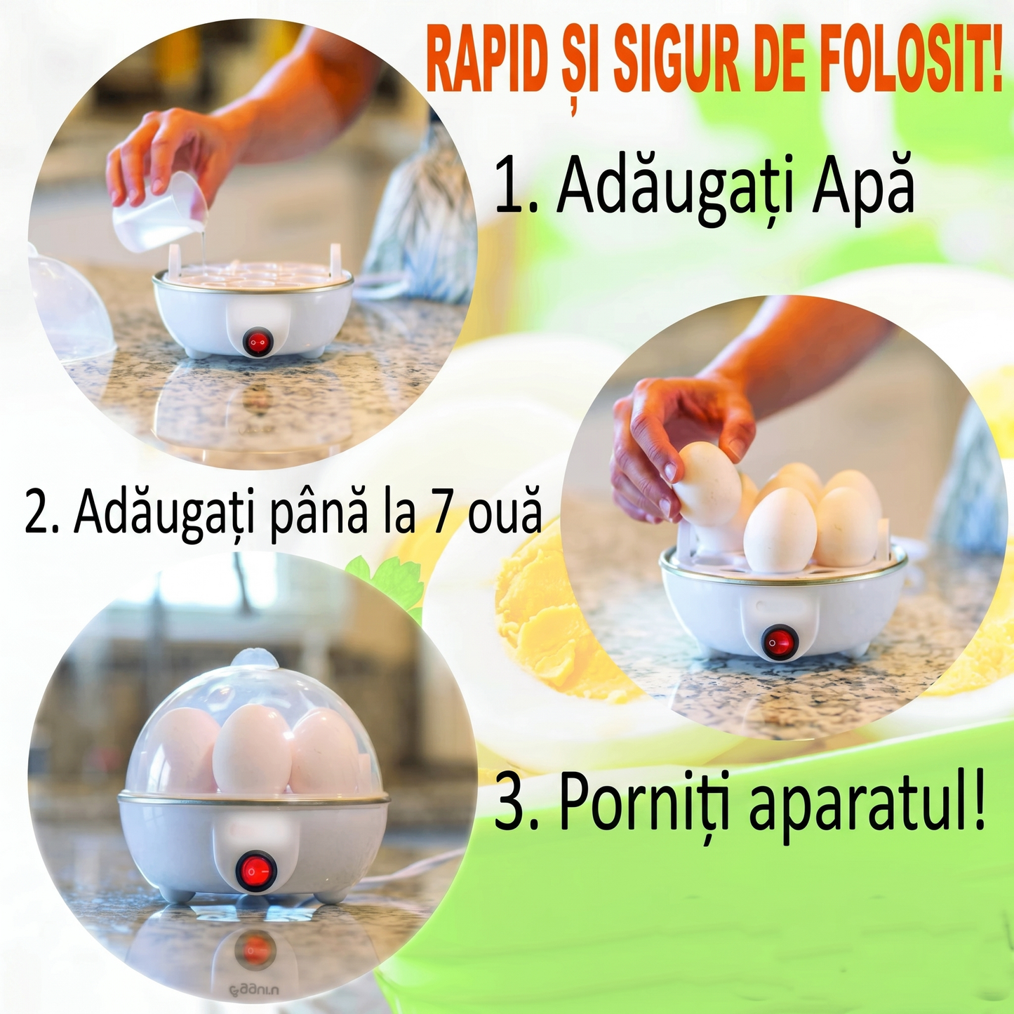 Oală Magică cu Fierbător pentru Ouă