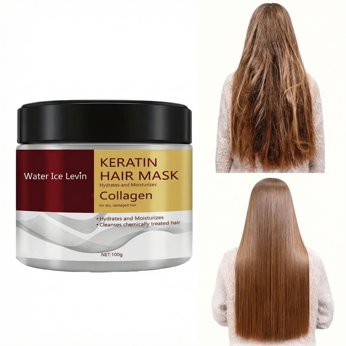 Mască de Păr cu Colagen și Keratină – Reparare, Hidratare și Netezire