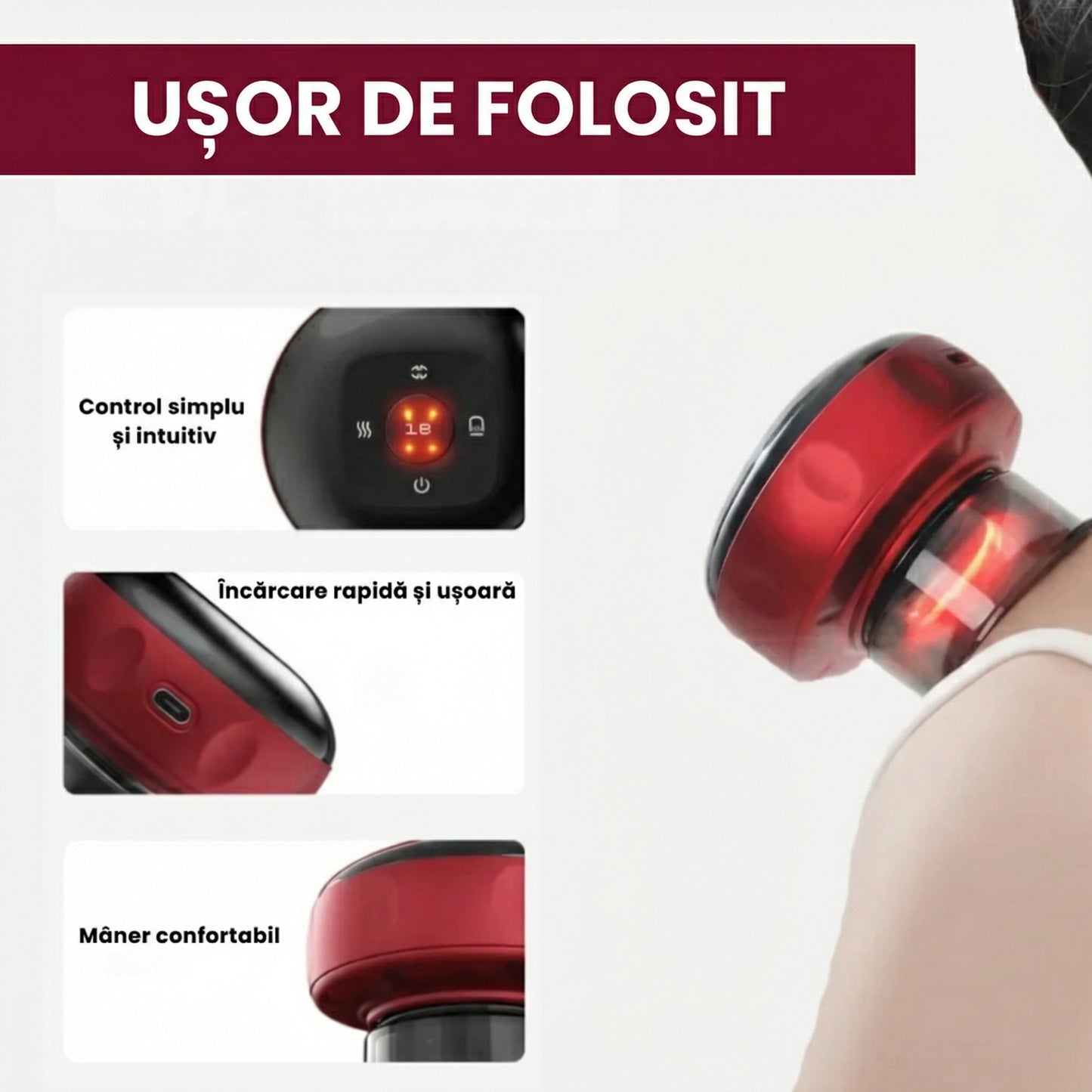 Aparat Electric cu Ventuze pentru Masaj
