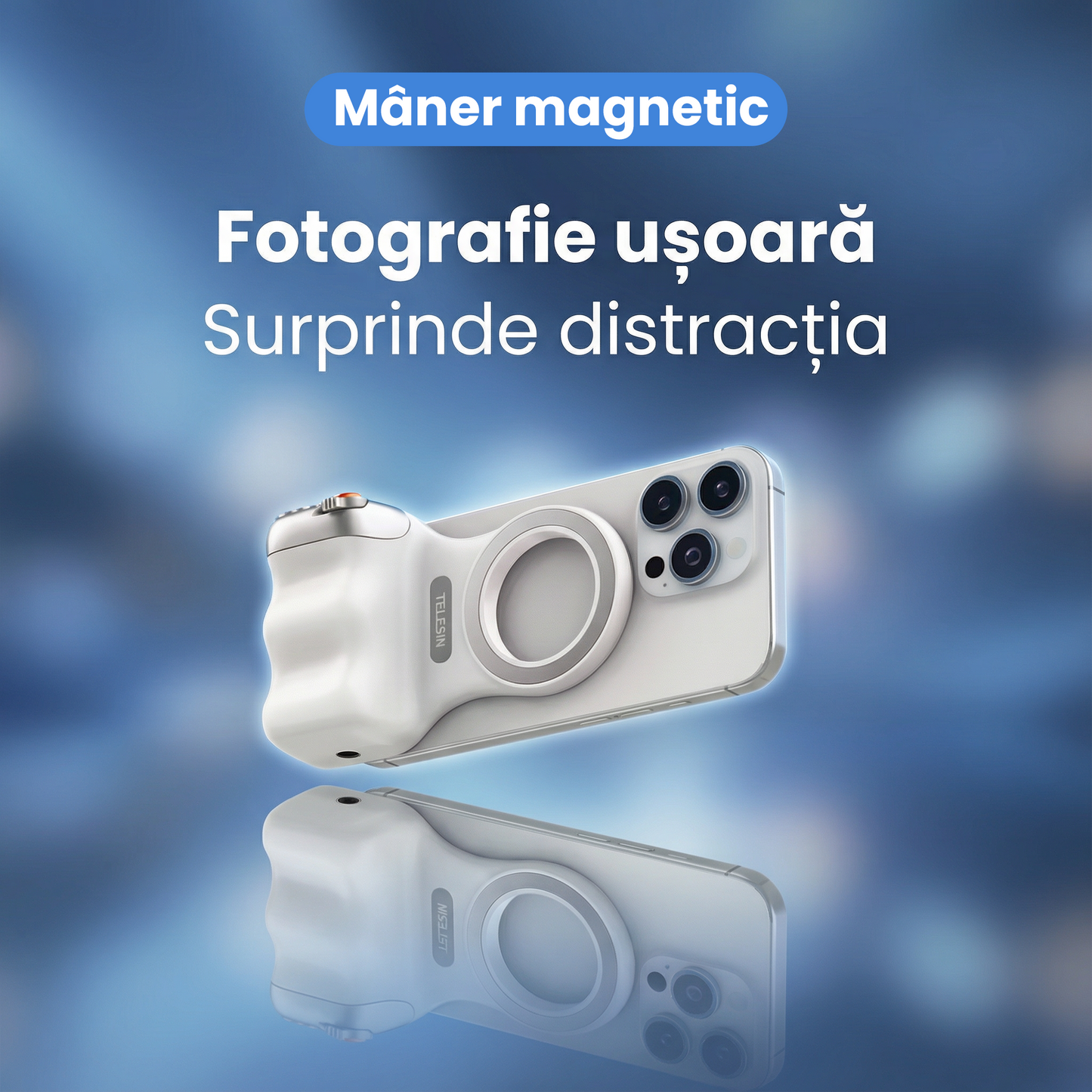 Suport pentru Telefon cu Rotire Magnetică de 360°