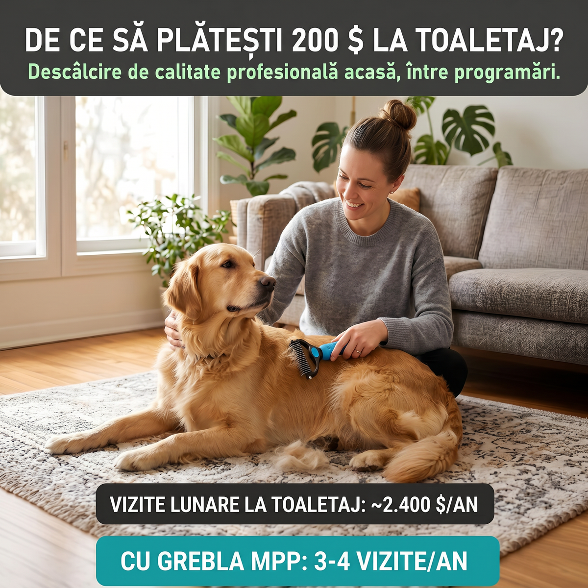 FurMaster - Pieptene Profesional pentru Animale