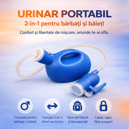 Urinar Portabil 3000 ml cu Furtun Detașabil