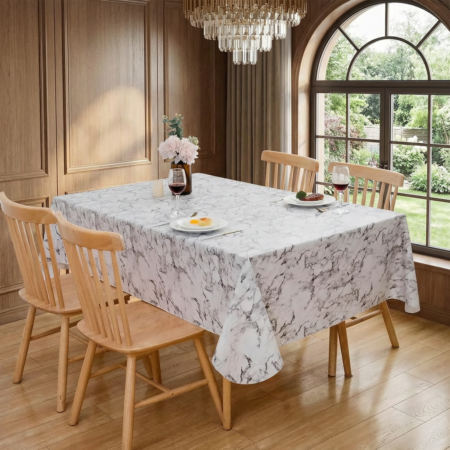 Față de Masă Impermeabilă, Dreptunghiulară, Marmură