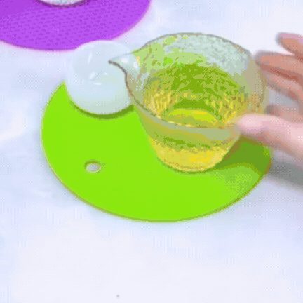 Set de 4 Suporturi Rotunde din Silicon Rezistente la Căldură
