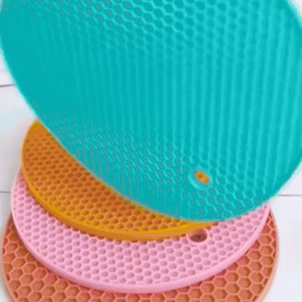 Set de 4 Suporturi Rotunde din Silicon Rezistente la Căldură