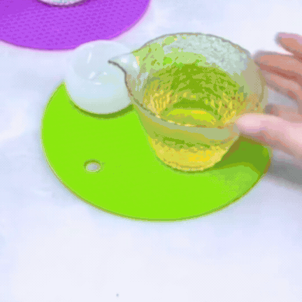 Set de 4 Suporturi Rotunde din Silicon Rezistente la Căldură